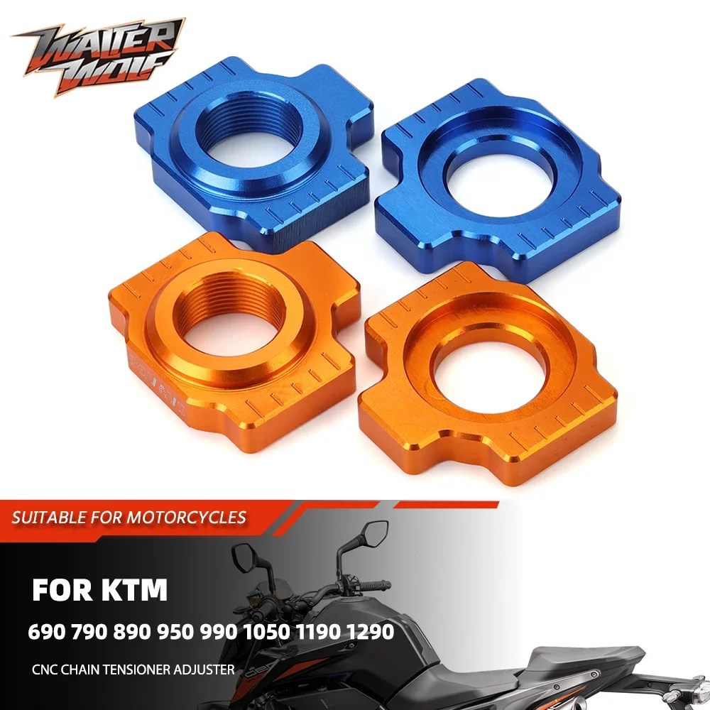 

Chain Adjuster Blocks For 690 790 890 950 990 1050 1190 1290 Duke SMC Adventure RC8R RC 8C 450 Rally Rear Wheel Axle Tensioner