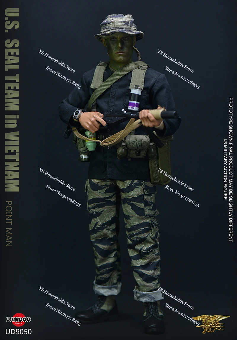 UJINDOU UD9050 1/6 US SEAL TEAM in Vietnam Point Man Panno Action Figure Militare Statico Fucile Ornamento 12 pollici Soldato Modello