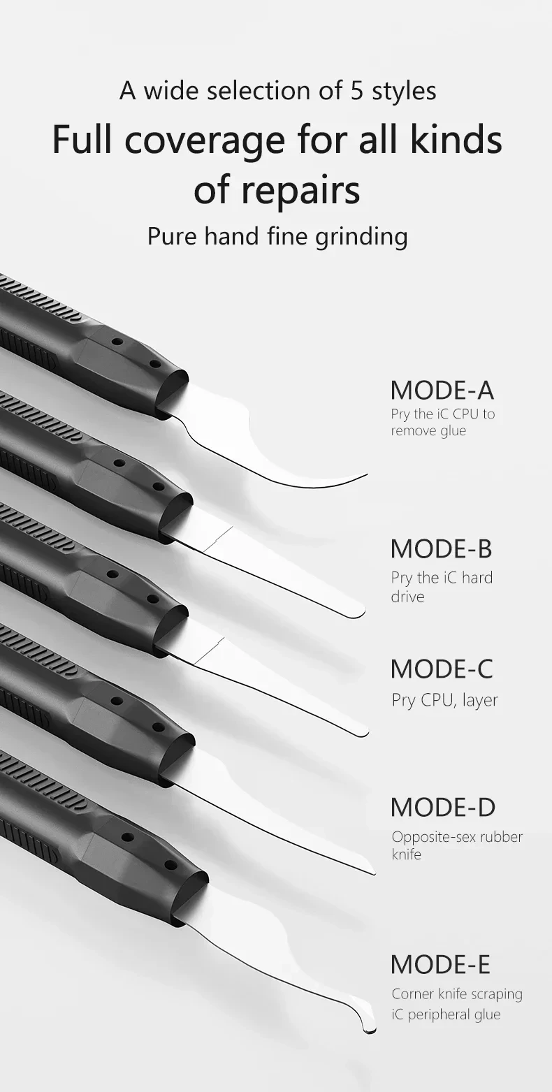 MAANT M075 5PC/Set Repair Pry for Phone iPad Motherboard Repair Chip/IC Hard Disk Demolition Glue Scraping & Removal Hand Tools