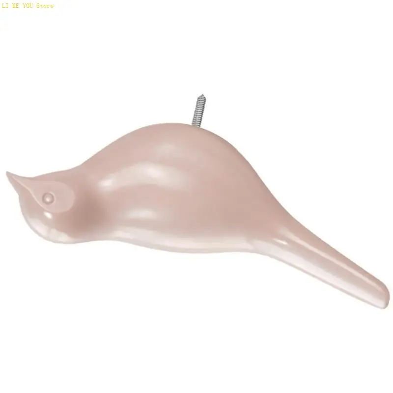 W3JE Resin Hook Cartoon Bird Animal Hook Electric Drill Punching Hook for Kitchen