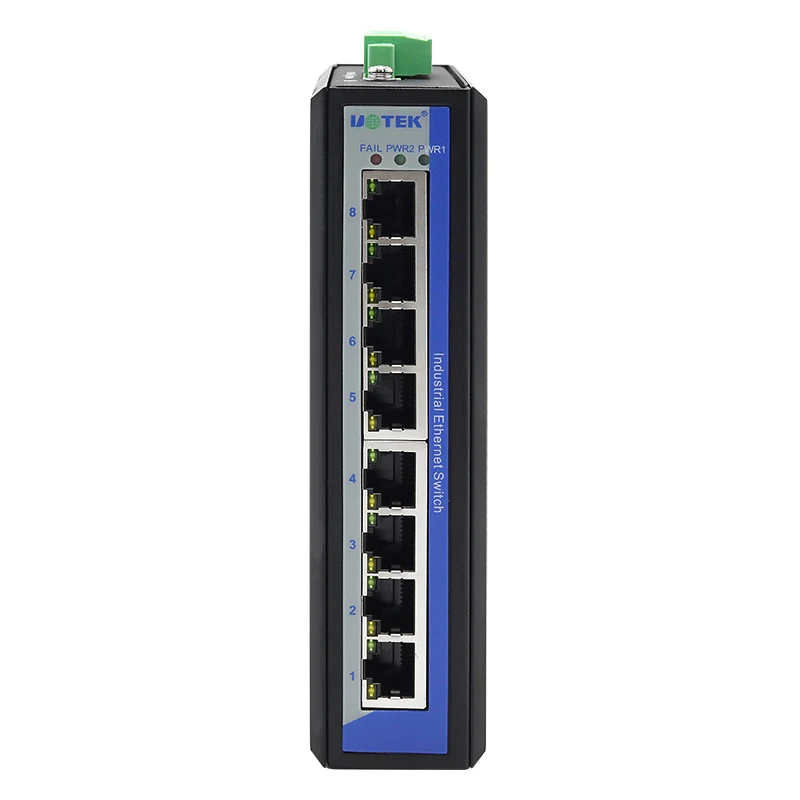 UOTEK 100M 8 портов DIN-rail 2L неуправляемый промышленный сетевой коммутатор Ethernet