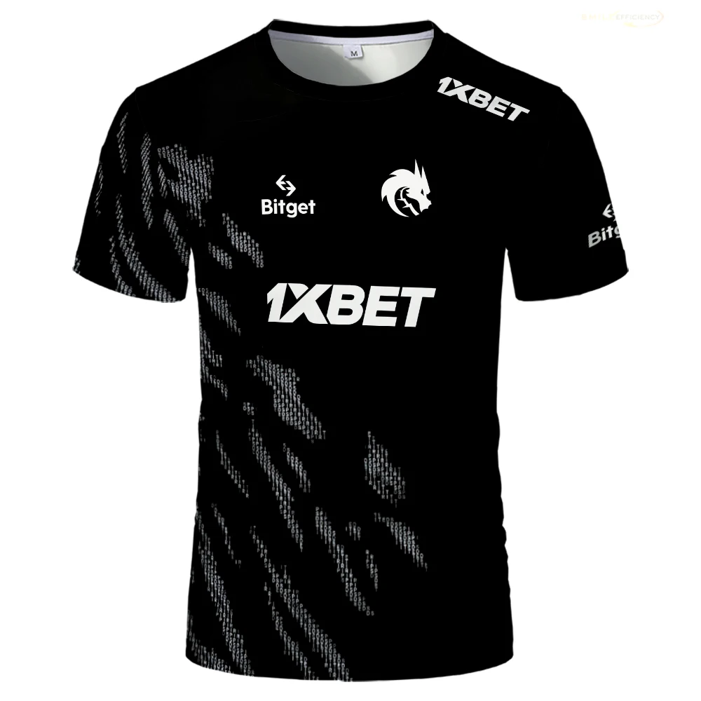 2024 New Team Spirit Jersey T-Shirt Fashion Game Esports Player Donk Uniform Contest Men Tshirt Breathable Boy Training Fans Tee