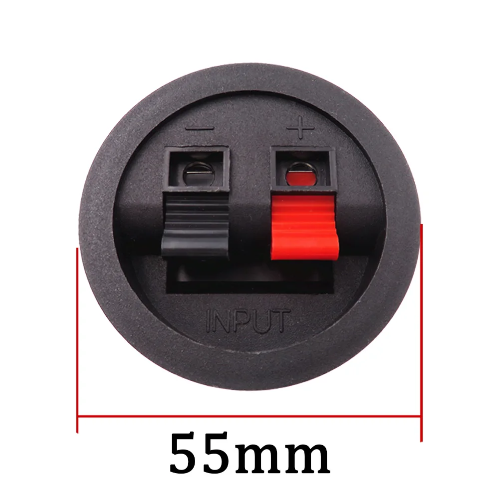 1/2/5Pcs Red + Black WP2-9 2Pin Circular Audio Junction Box Stereo Wire Terminal Plug Socket 2Pin Board Speaker Clip Connector