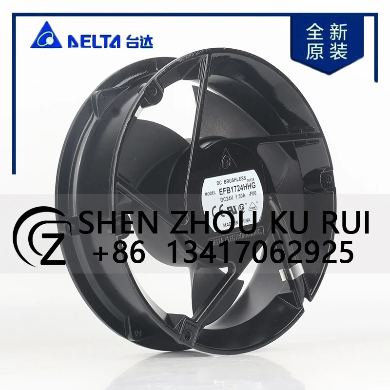 

Cooling Fan ball bearing Delta DC24V 1.30A AC EC EFB1724HHG-F00 17251 172X172X51MM 17CM inverter Whole circle