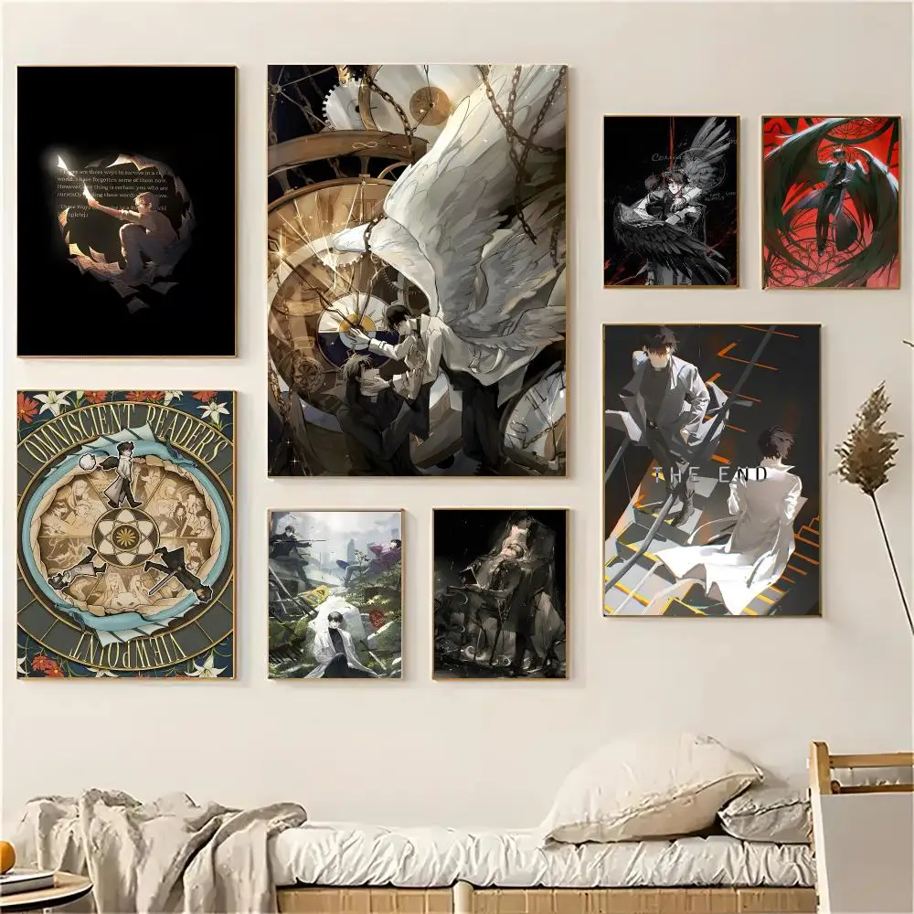 Anime O-Omniscient Reader Viewpoint Poster Self-adhesive Decal Living Room Bedroom Party Bar Decor Moisture-proof Fade-resistant