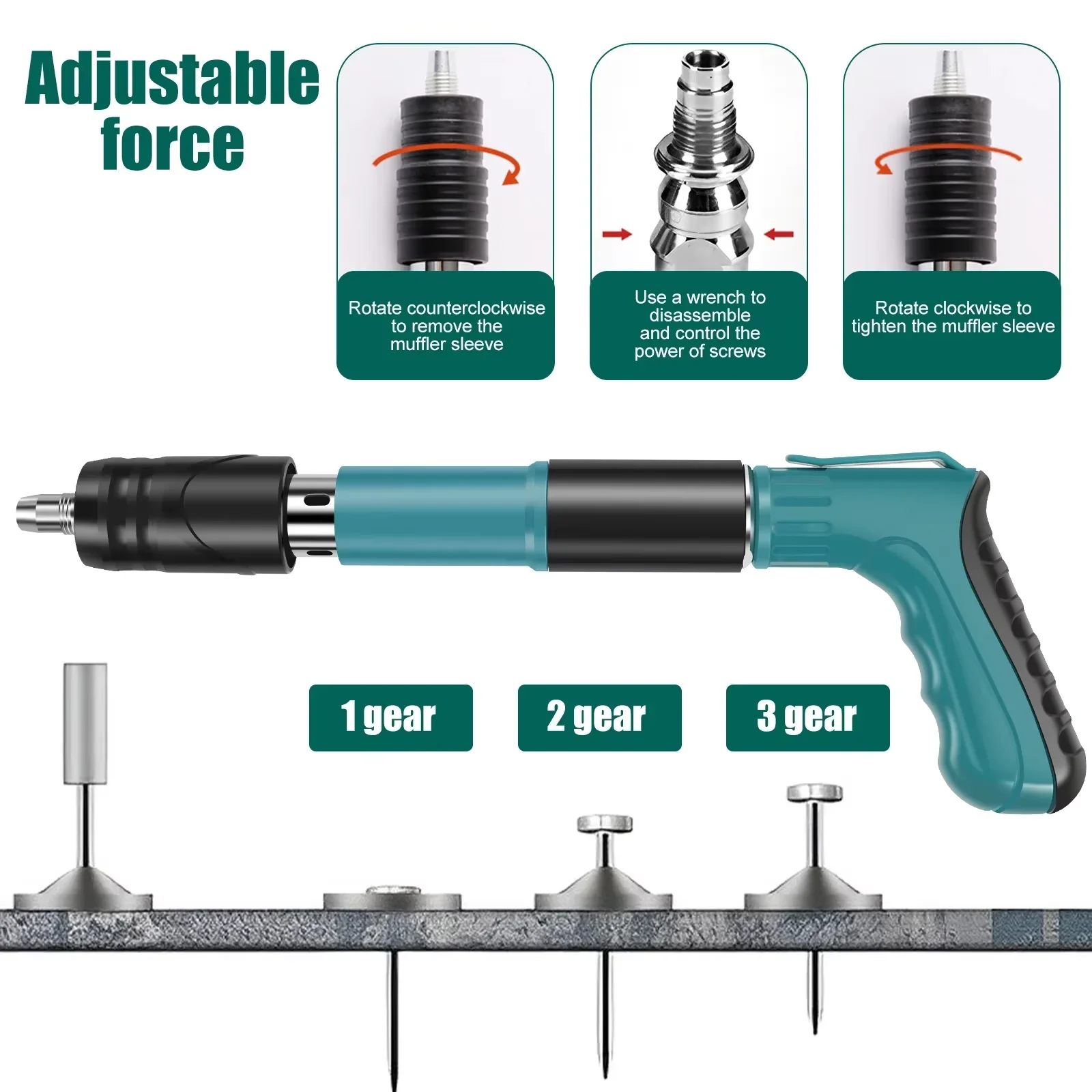 

Mini Handheld Powerful Metal Processing Pulling Concrete Nail Gun Steel Rivet Tool Concrete Wall Anchor Line Slotting Device