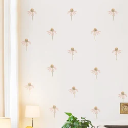 Boho Pink Flowers Dandelion Wall Stickers for Kids Room Living Room Nursery Children's Bedroom Interior Wall Art Vinyl Decals