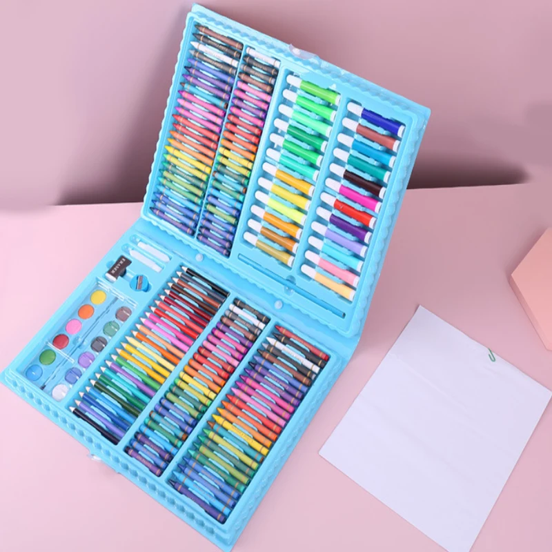 168 piece watercolor pen painting set, paintbrush crayon art supplies set, used for painting, graffiti, art enthusiasts, beginne