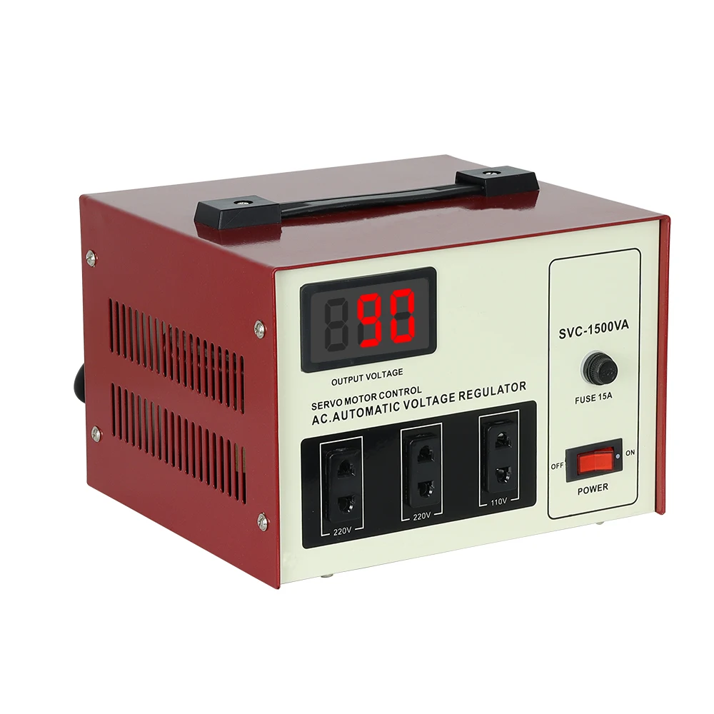 1p 220V/110V 1500W 1.5KVA Servo Motor Single Phase Automatic Voltage Regulators Stabilizers