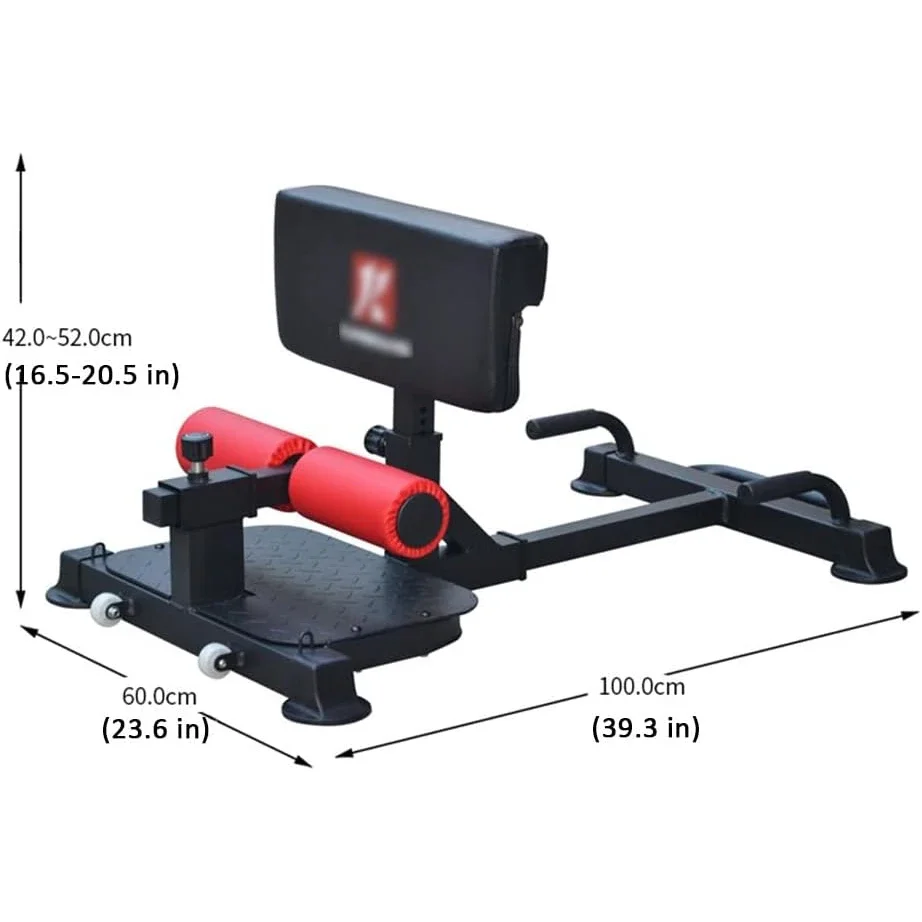 Sissy Squat Machine with 2 Exercise Resistance Handles Rope Sit-Up Hip Training Fascinating Push Up Squat