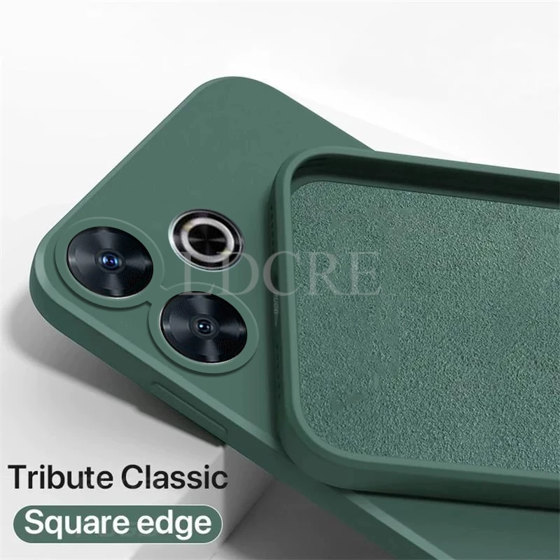 For Xiaomi POCO M6 Case Liquid Silicone Plain Coque Cover POCO M6 4G Case TPU Soft Rubber Protective Phone Case POCO M6 Cover