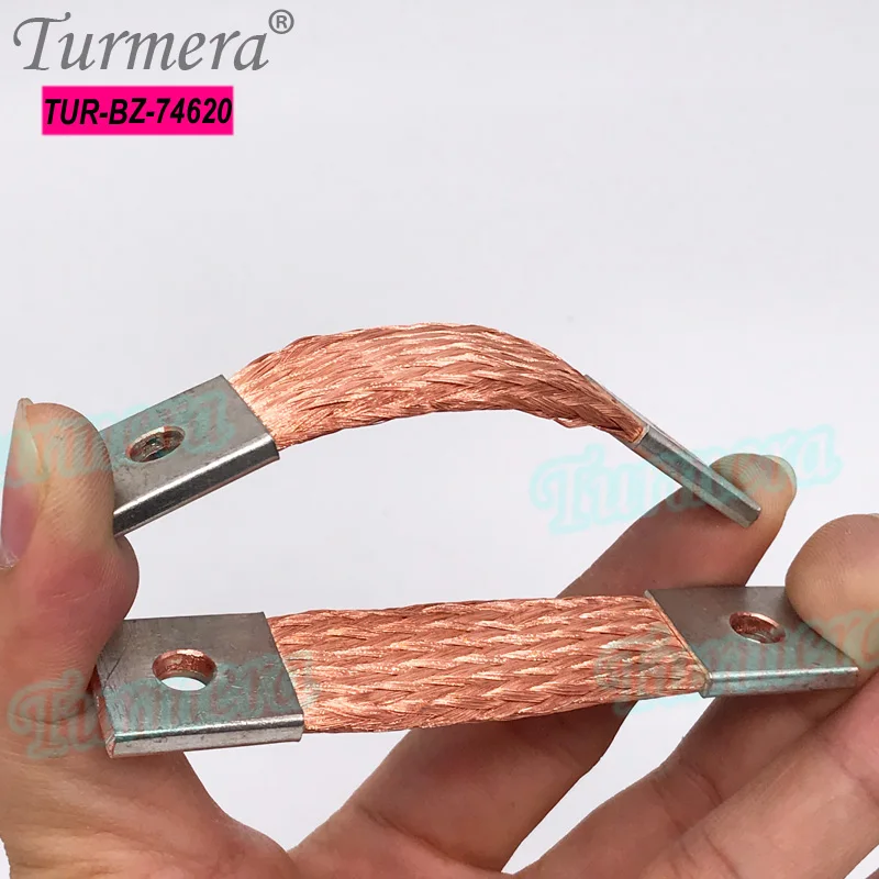 Turmera 12V Barramento Lifepo4 Bateria Conector de Cobre Flexível Furo para Furo 74mm 2mm 400A Uso em 280Ah 310Ah 320Ah Lifepo4 Bateria