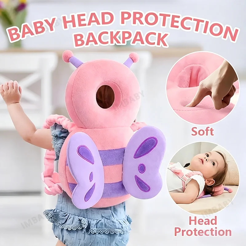 新生児用転倒防止ヘッドプロテクション枕、通気性のある幼児用安全クッション、歩行学習中の子供用ガードパッド、ベビープロテクター
