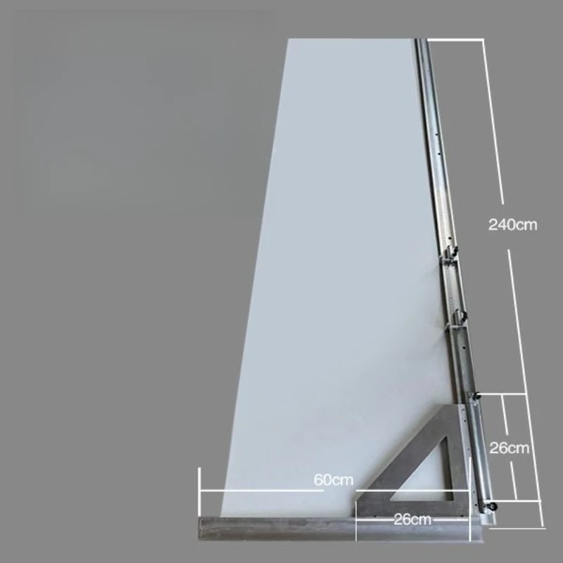 Aluminum alloy woodworking, broken aluminum alloy backing ruler, triangular ruler woodworking