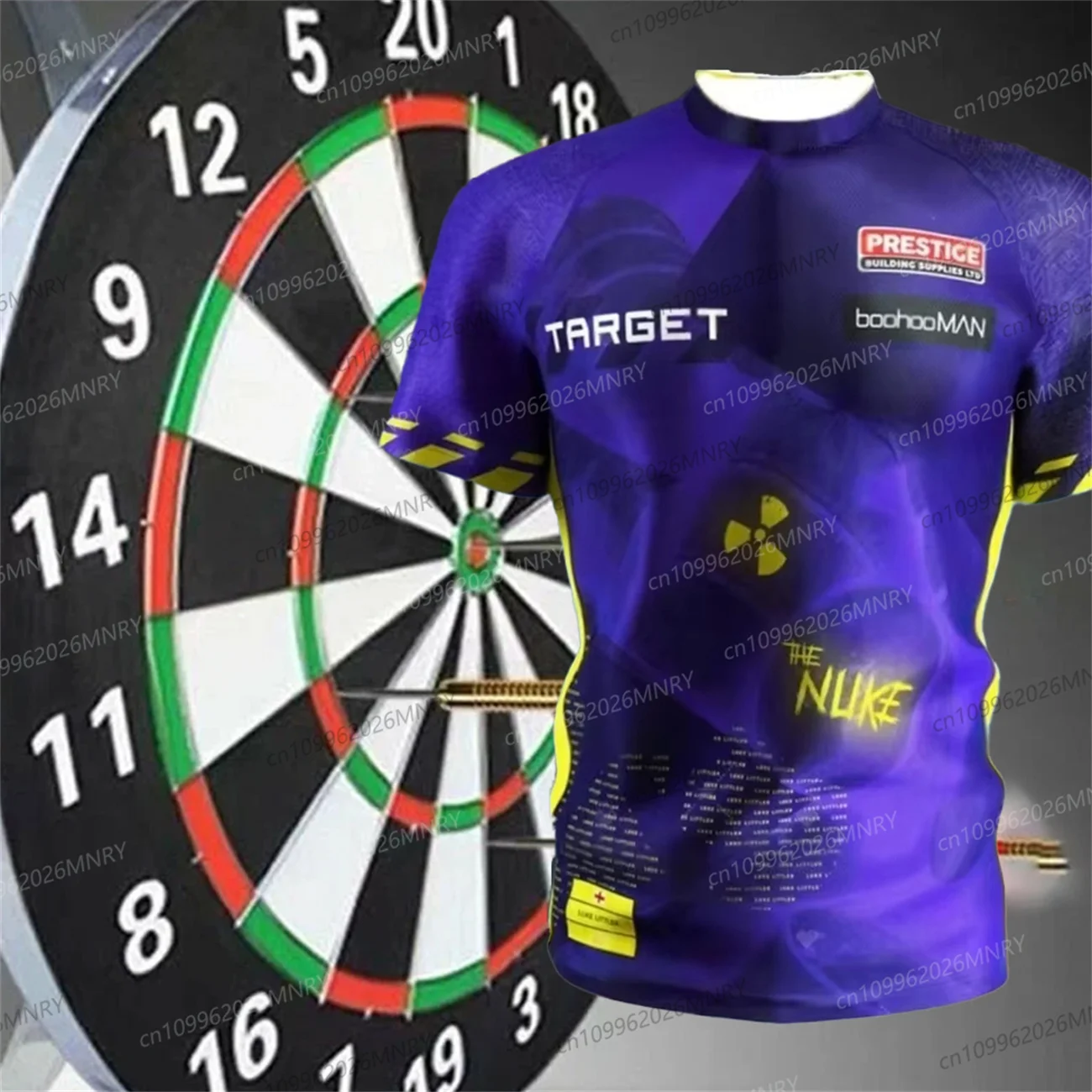 Hot Target Luke Littler Collarless Dartshirt 3d Printing Autumn Sports Leisure Dry Quickly Men's T-Shirt Kid's Clothing Tee