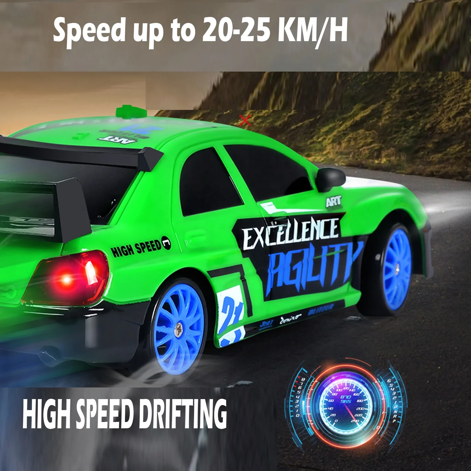 2.4G 고속 드리프트 RC카 4륜구동 장난감 리모컨 AE86 모델 GTR 자동차 레이싱카 어린이 크리스마스 선물 남아 여아용