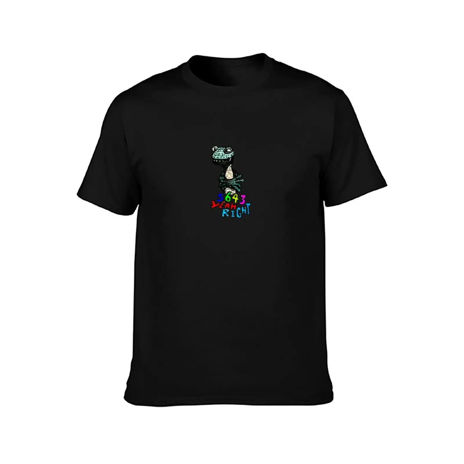 5 6 4 3 YEAH RIGHT T-Shirt Comfortable Basic Crew Neck Tee T-Shirt