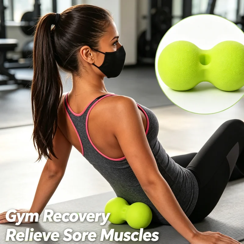 Silicone Yoga Peanut Fascia Ball Double Muscle Relaxation Massager For Neck Foot Head