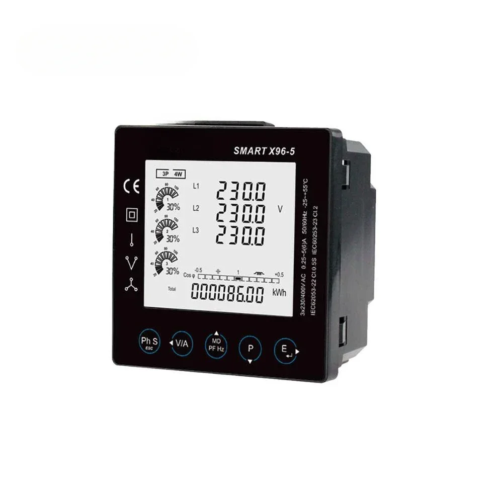 Smart X96-5G Multifunction Panel Meter RS485 Modbus Digital Input and Output