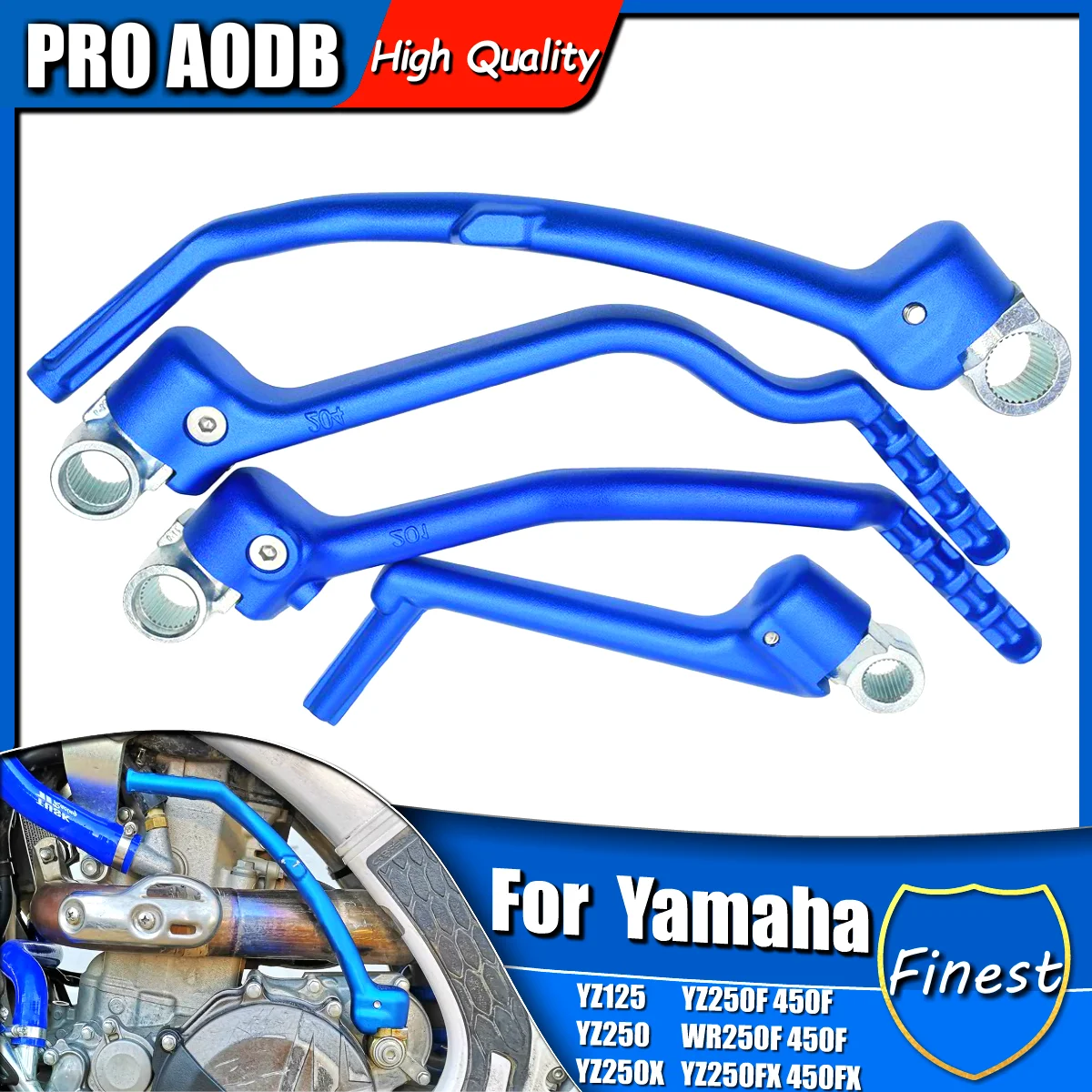 

For Yamaha Motorcycle Solid durable Forged Kick Start Starter Lever Pedal YZ WR 125 250 250X 250F 250FX 450F 450FX YZF 1986-2023