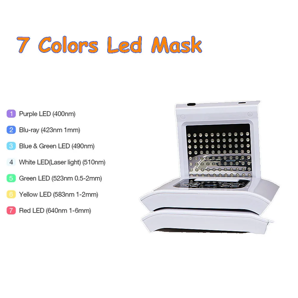 Portable 7 Colors Pdt Led Light Therapy Machine Spa Use New Design Facial Light Therapy Machine for Home Use