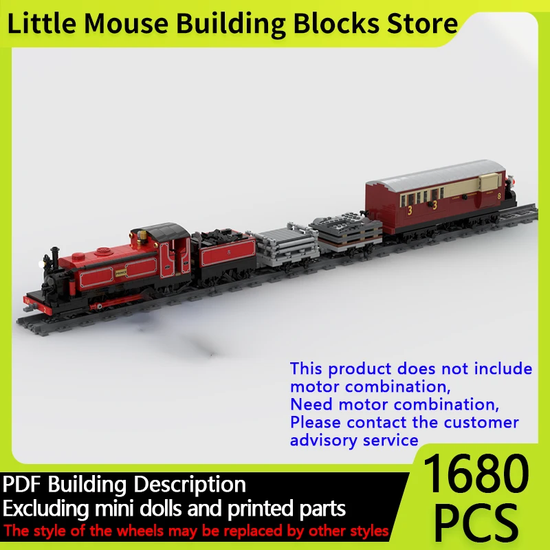 

Модель городского автомобиля MOC, строительные кирпичи, Ffestiniog, железная дорога, маленький английский класс, поезд, модульные подарки, праздник, сборка, детский игрушечный костюм