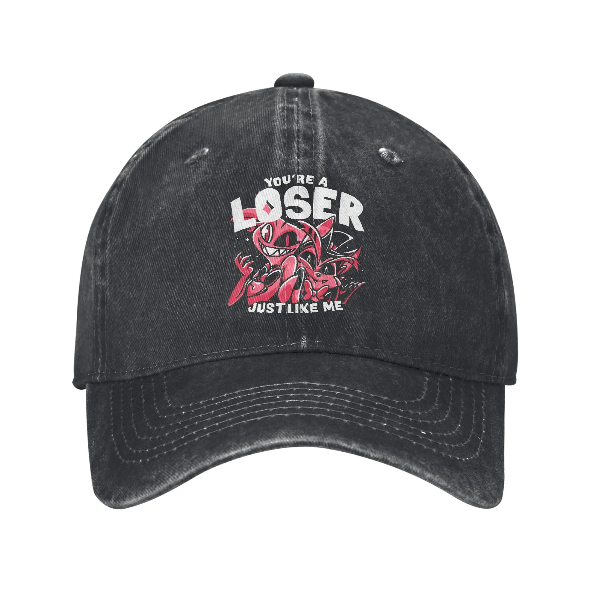 Hazbined Hoteled Loser Baby Unisex Style Baseball Caps  Distressed Denim Caps Hat Vintage Outdoor Workouts  Gift Headwear