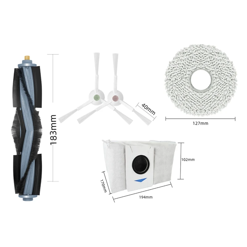 18 шт. для Ecovacs Deebot T20/T20MAX/T20PRO/X1 OMNI/T10 Omni/Turbo пылесос основная боковая щетка мешок для пыли ткань для швабры