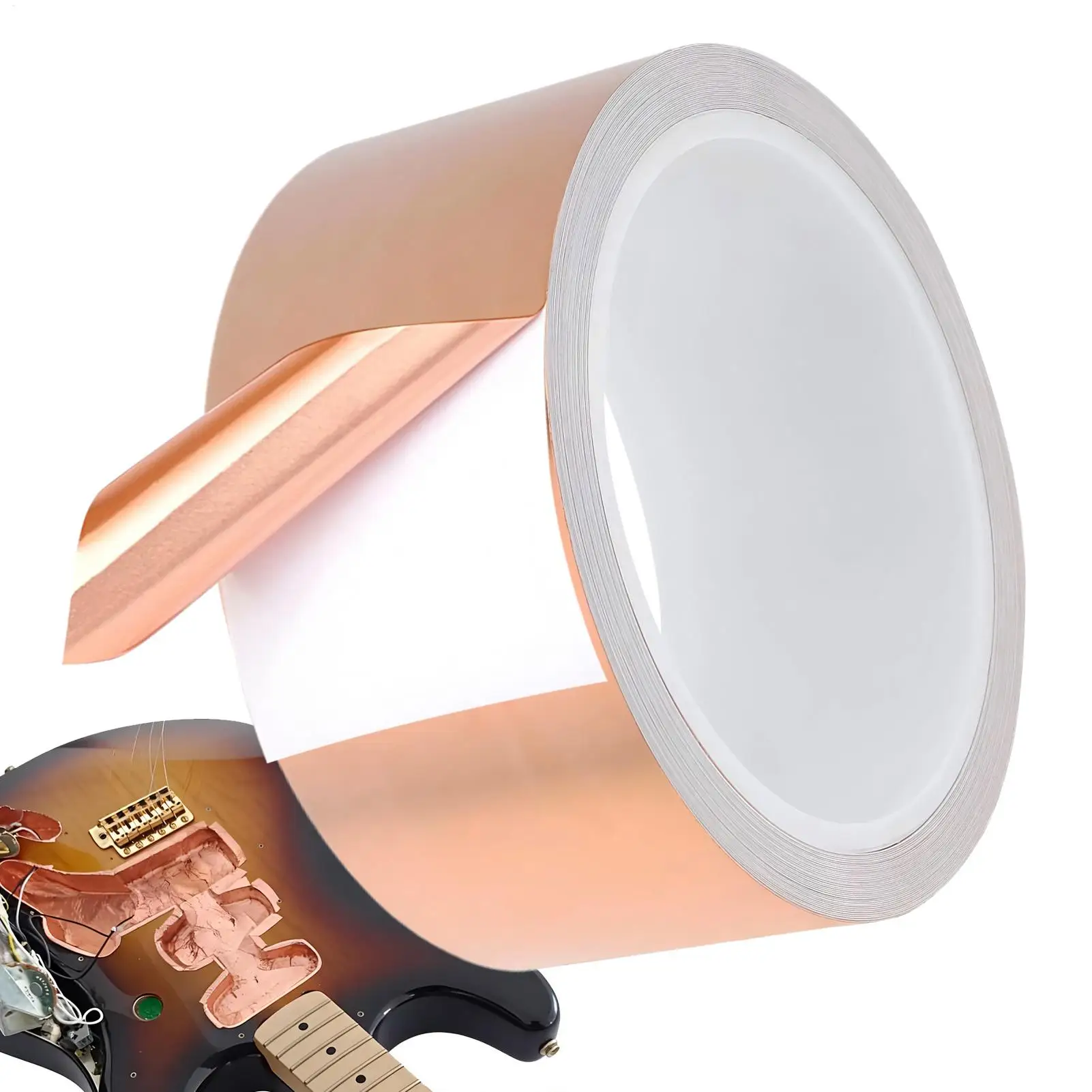 

Медная лента, проводящая клейкая лента из фольги для блокировки экранирования, проводящий клей для гитарных поделок, электрическая пайка