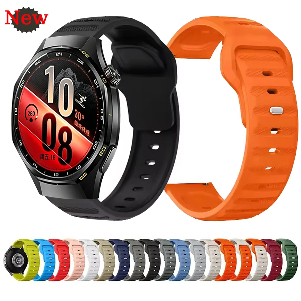 22mm 20mm Silicone Strap for Huawei Watch 6/6 Pro/5/GT7-6-5 Pro 46mm Adjustable Breathable Wristband for Oneplus Watch 4 3 Lite