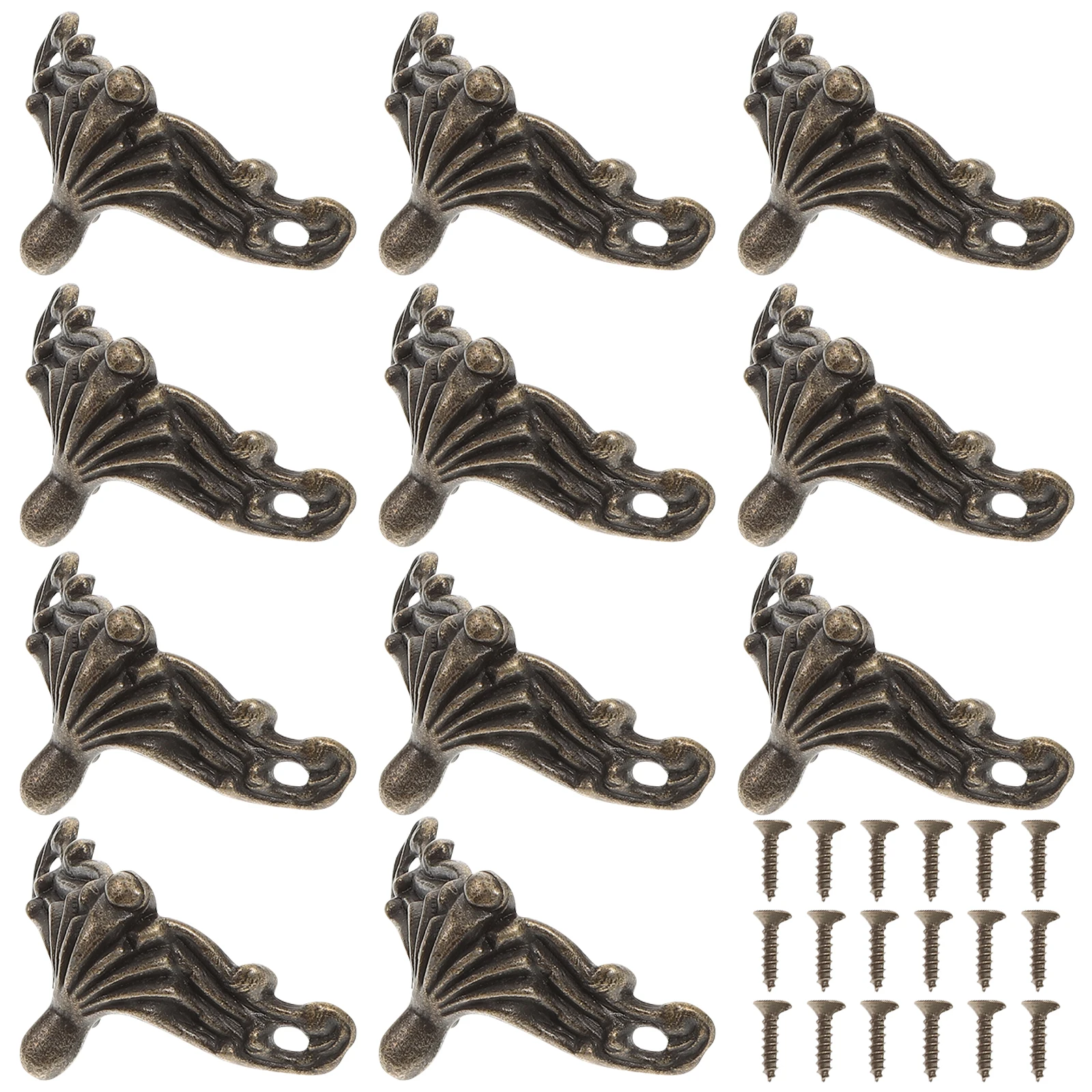 

25pcs Jewelry Box Feet 36x21x12mm Bronze Bun Feet with Screws for Wooden Boxes Furniture Legs Decorative Storage Case