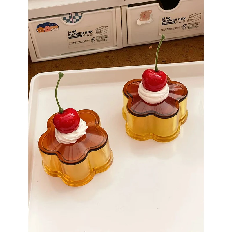 النمط الياباني صندوق تخزين الزينة المعلبة الفتيات هدية لطيف بودنغ خزانة سطح المكتب زينة الرجعية الدعامة غرفة الزينة #1