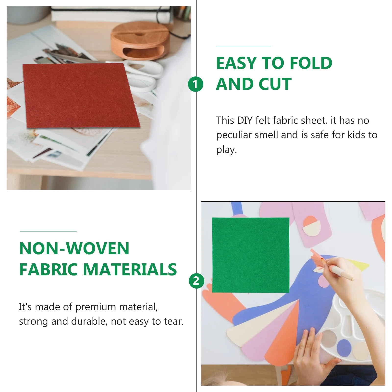 

20Pcs DIY Felt Fabric Sheets Colorful Nonwoven Craft Cloth Xmas Christmas Decoration Felt Sewing Patchwork DIY Patchwork Sheets