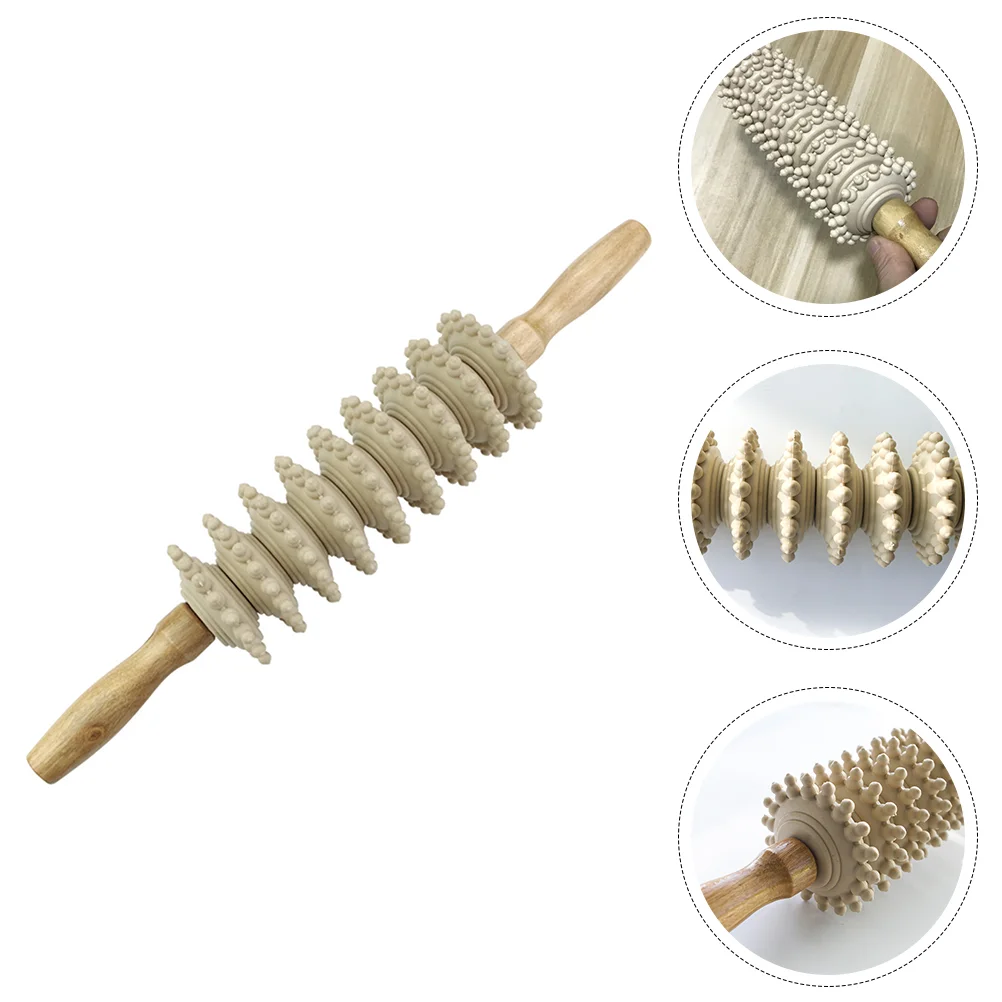 

Wooden Cervical Back Massager Roller Type Multifunctional Health Preserving Abdominal Fitness Tool Body Relaxation Stick For