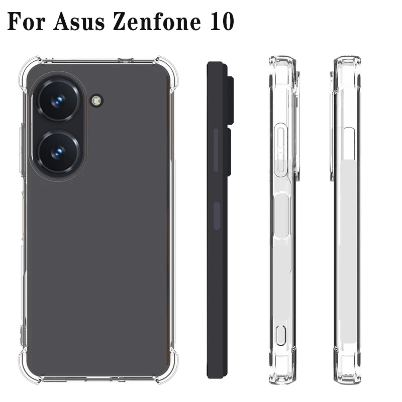 Para Asus Zenfone 10 funda a prueba de golpes Airbag silicona transparente suave TPU contraportada mate funda para Asus Zenfone 10 Zenfone10 bolsas de teléfono