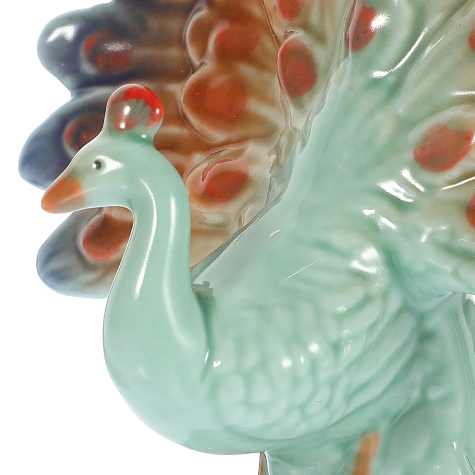 

Ceramic Peacock Statue Desktop Decoration Small Ceramic Animal Sculpture Craft Ornament Living Room Office Tabletop Decor