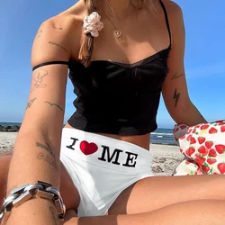 I Love Me Print Women Casual Shorts Fashion White Black Elasticity High Waist Lady Bodycon Shorts Summer Sexy Y2k Sports Shorts