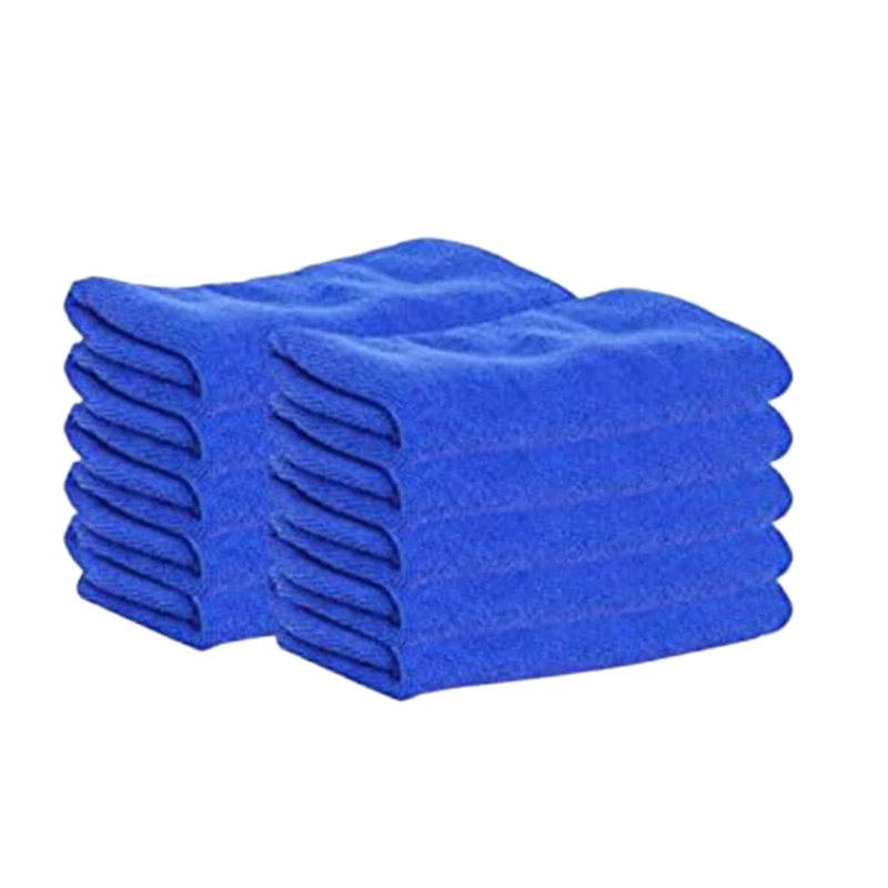 10 Pieces of Ultra-Fine Fiber Square Absorb Water Without Lint Use Car Wash Daily Cleaning Absorbent Towel