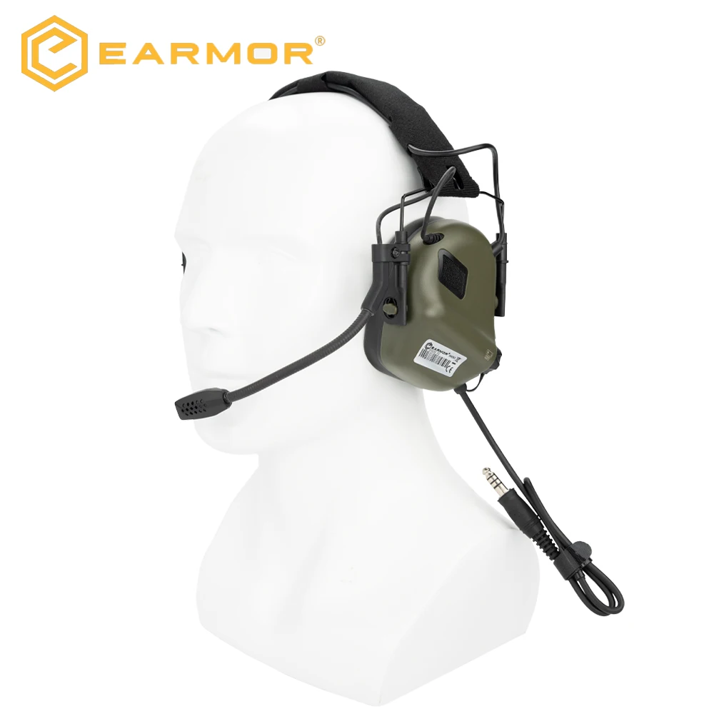 Newest EARMOR M32 SE Electronic Shooting Noise Cancelling Ear Protection Earmuff with M51 kenwood PTT for Tactical Communication