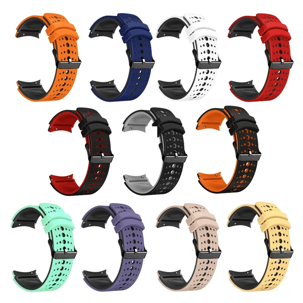 Silicone Strap for Samsung Galaxy Watch 7 6 5 4 44mm 40mm Breathable Wristband for Watch 6 4 Classic 47mm 43mm 46mm Replaceable