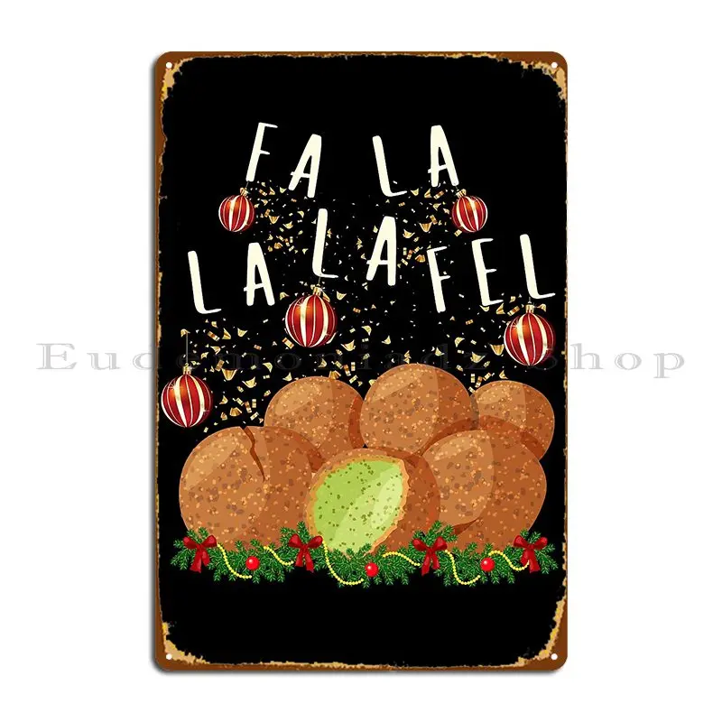 Falafel Christmas Anthlete Metal Plaque Poster Wall Cave Garage Club Cinema Character Personalized Tin Sign Poster