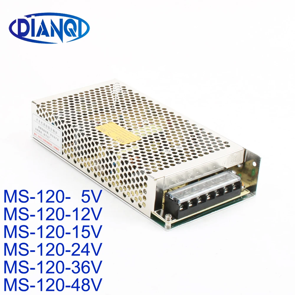 DIANQI power supply MS-120W 5V 12V 15V 24V 36V 48V 24A 10A 8A 5A 3.3A 2.5A power suply power supply unit led  ac dc converter