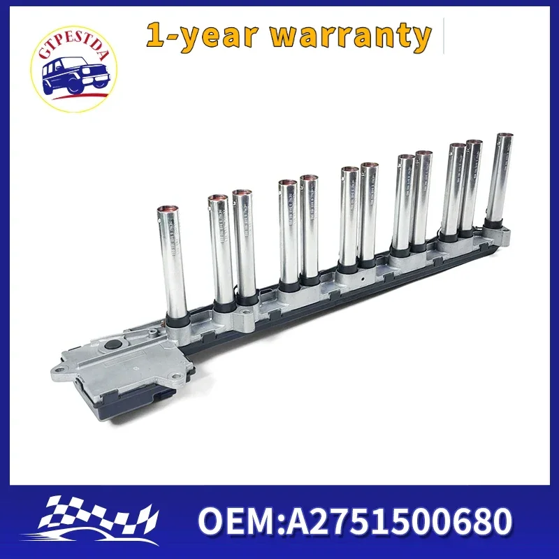 

V12 Ignition Coil Pack Left And Right A2751500680 A2751500780 Fits For Mercedes W220 W221 S600 CL600 S65 CL600