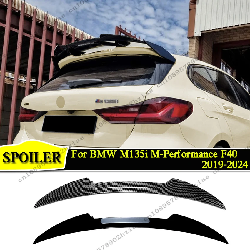 

Gloss Black / Carbon Look Trunk Tail Spoiler For BMW M135i M-Performance F40 2019 2020 2021 2022 2023 2024 Car Rear Wing Trims