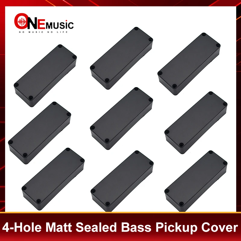 

20PCS 4 Hole Matt Sealed Electric Bass Pickup Cover Solid ABS Pickup Cover 104.5*39.3*23.6mm Black