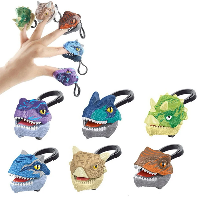 1PC Children Finger Dinosaur Toys Mini Funny Creative Pull Back Cars Inertia Animals Model Children Interaction Toy Gifts