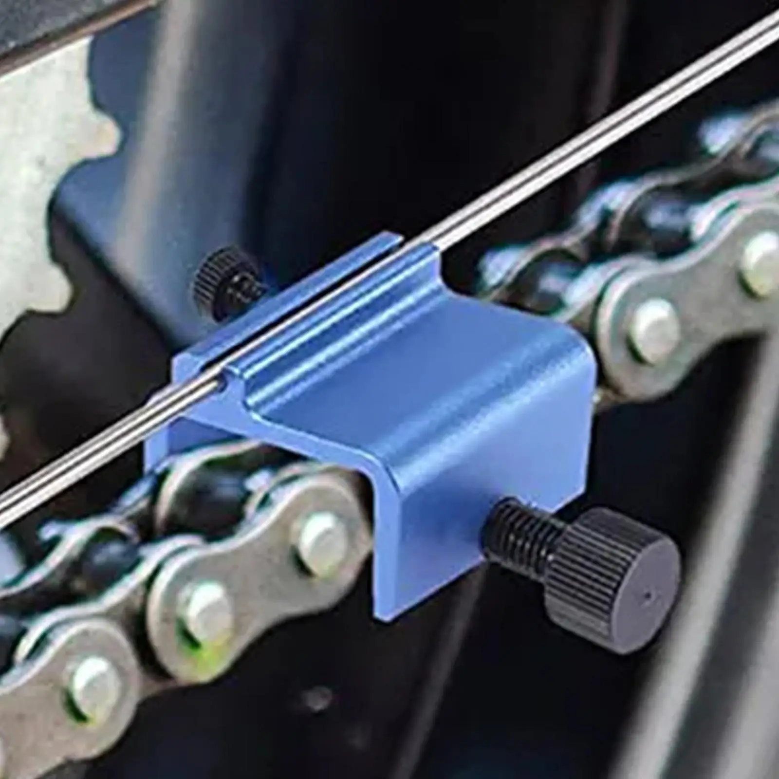 

Dirt Bike Chain Alignment Tool Aluminium Alloy Sprocket Chain Adjusting Tool Motorcycle Maintenance Tool