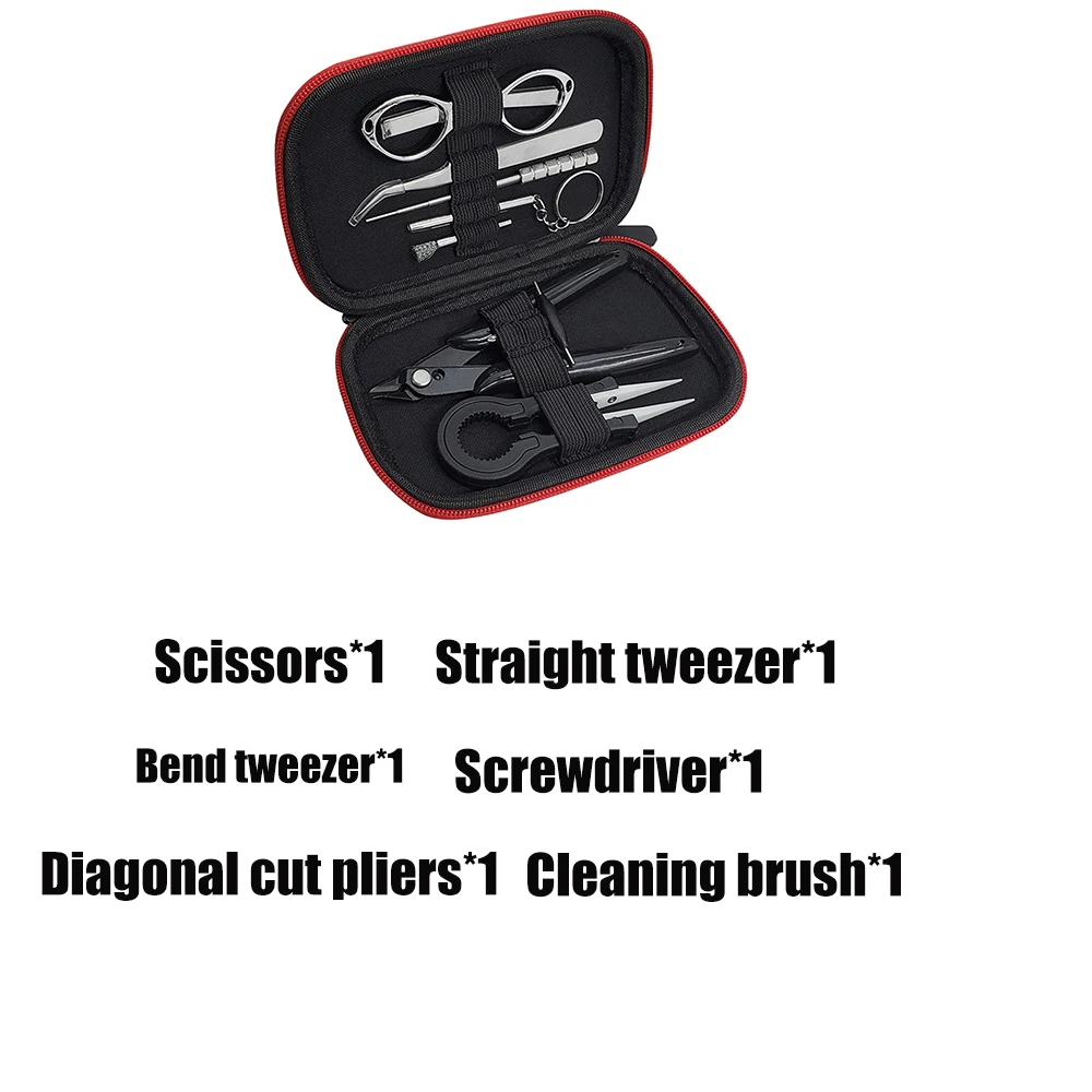 V2 V3 DIY Schroevendraaier Gereedschapset Jig Keramische Pincetten Tangen Reparatie Coiler Borstels Scharen 521 Ohm Tester Set met Opbergtas voor Core