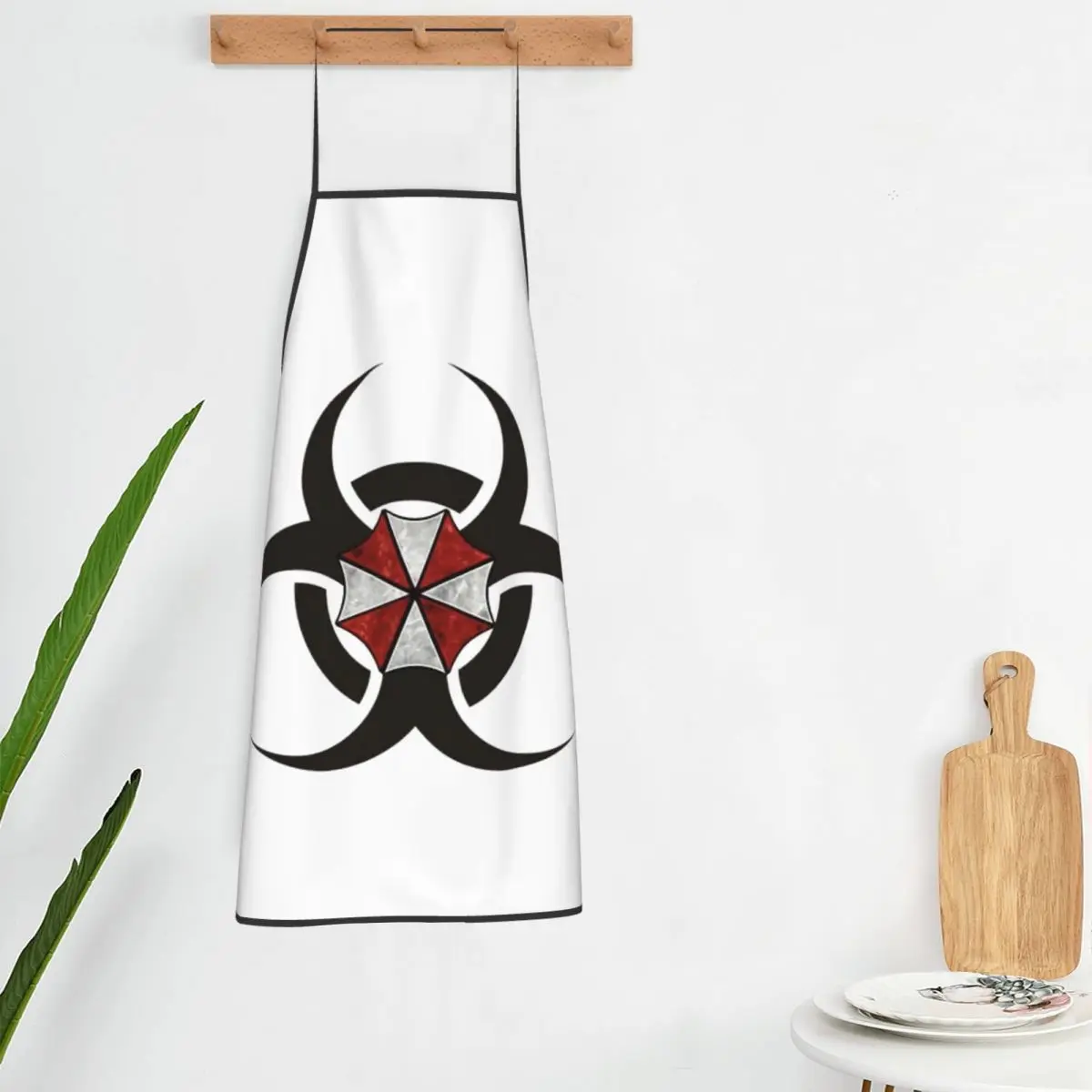 Umbrellas Biohazard Countermeasure Aprons Chef Cooking Tablier Sleeveless Bib Kitchen Cleaning Pinafore for Women Men Painting