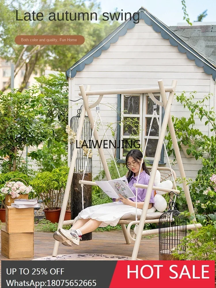 MJY Swing Outdoor Courtyard Double Hammock Courtyard Garden Homestay Rocking Chair Swing Chair